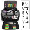 BAFASO Large Capacity Hairdresser Bag with Adjustable Dividers, Travel Barber Case Holds Various Hair Cutting Tools (NO ACCESSORIES), Gray view 2
