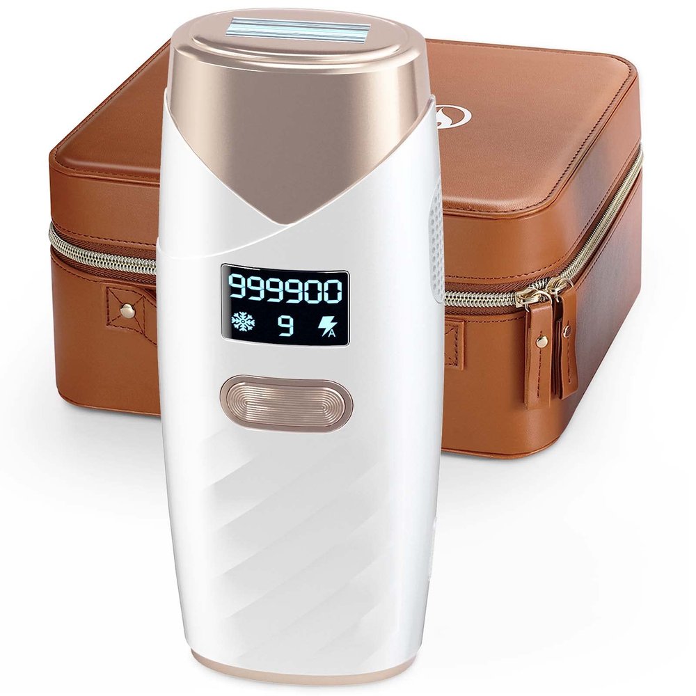 IPL Laser Hair Removal for Women - Painless Permanent Hair Removal, Sapphire with Ice Cooling Function, Facial Hair Removal for Women, Painless Hair Removal Device by PINKZIO