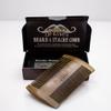 Doctor Lip Bangs Beard and Stache Comb | Vegan | Cruelty-Free | 100% All-Natural Sandalwood | Anti-Static | Dual-Action Teeth for All Beard Types | Handmade in the United States view 1