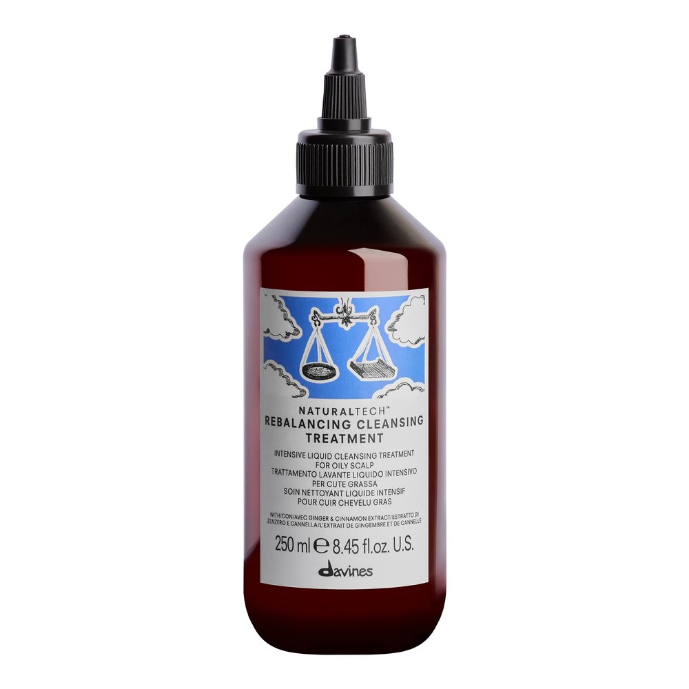 Davines Naturaltech REBALANCING Cleansing Treatment, Effectively Counteract Greasy Scalp And Heavy Hair, 8.45 Fl Oz