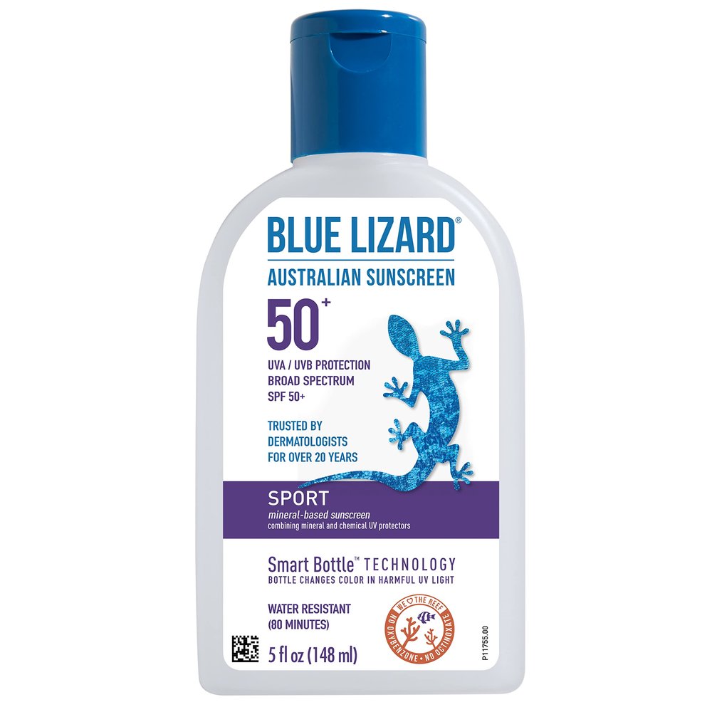 BLUE LIZARD Sport Mineral-Based Sunscreen Lotion - SPF 50+ - 5 oz