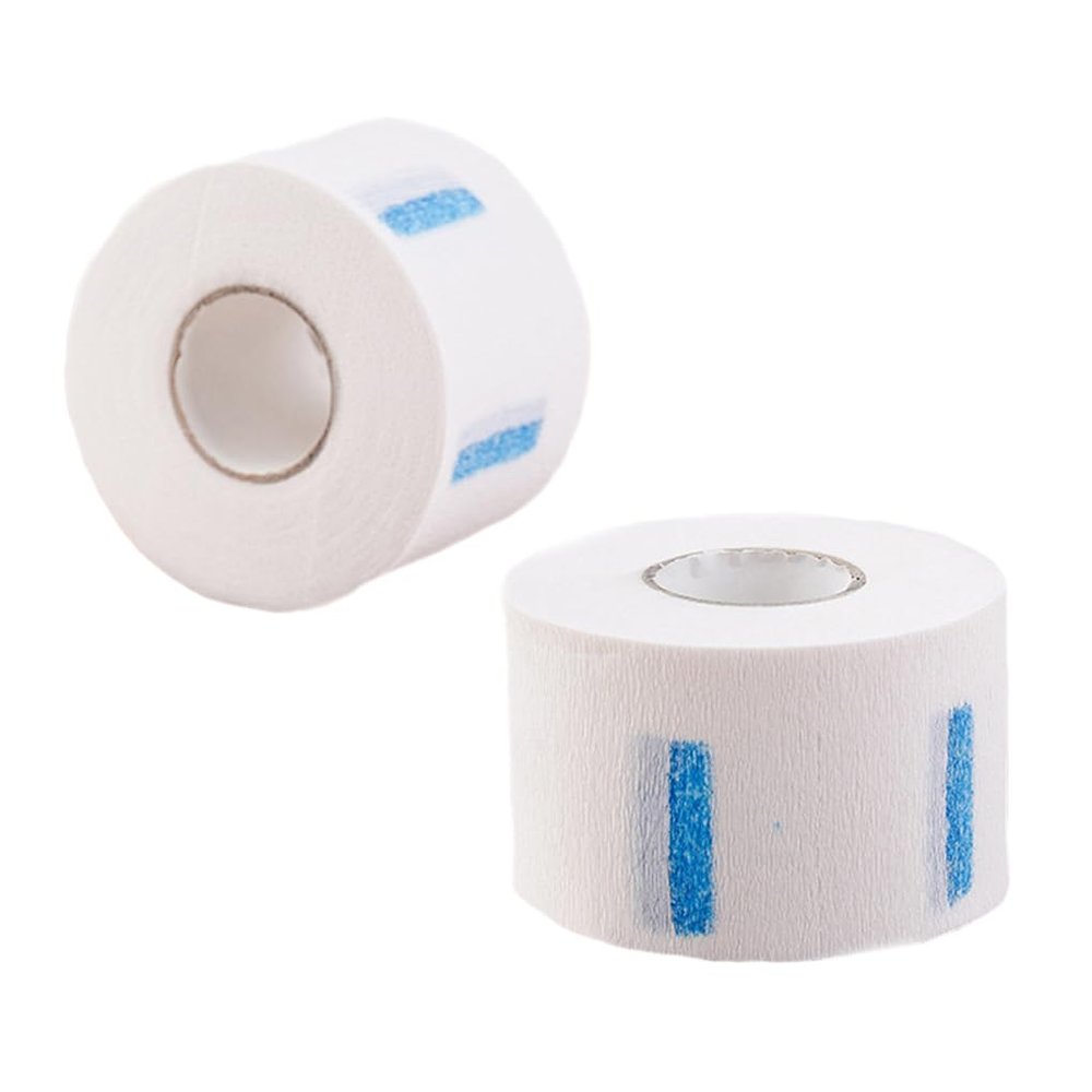 2Rolls Disposable Barber Neck Strip Neck Band Barber Neck Paper Hairdressing Stretchy Wrap Strip Hair Cutting Supplies