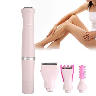 Electric Epilator, 4 In1 Usb Rechargeable Women's Epilator Hair Removal Lady Shaver Wet and Dry Hair Remover Body Hair Remover for Armpit Legs Hair Removal Body Hair Shaver Machine(INPK)