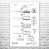Shaving Safety Razor Poster Print, Barber Gift, Bathroom Art, Stylist Gift, Salon Wall Art, Shaving Blueprint Black & White (12 inch x 16 inch) view 1