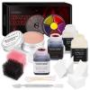 CHASPA Halloween Liquid Latex Special Effects SFX Makeup Kit - Scar Wax + 2 Btl Liquid Latex + 2 Btl Fake Blood + Spatula Tool + 2Pcs Stipple Sponge + 4Pcs Makeup Sponges + Cotton Swabs view 1