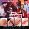 CHASPA Halloween Liquid Latex Special Effects SFX Makeup Kit - Scar Wax + 2 Btl Liquid Latex + 2 Btl Fake Blood + Spatula Tool + 2Pcs Stipple Sponge + 4Pcs Makeup Sponges + Cotton Swabs view 4