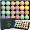 Luxury Bath Bombs for Men - Gift Set of 24 Bathbombs with Organic Essential Oils - Natural Vegan Soap for Moisturizing Fizzy Bubbles view 1