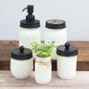 Mason Jar 5-Piece Bathroom Accessories Set, White view 2