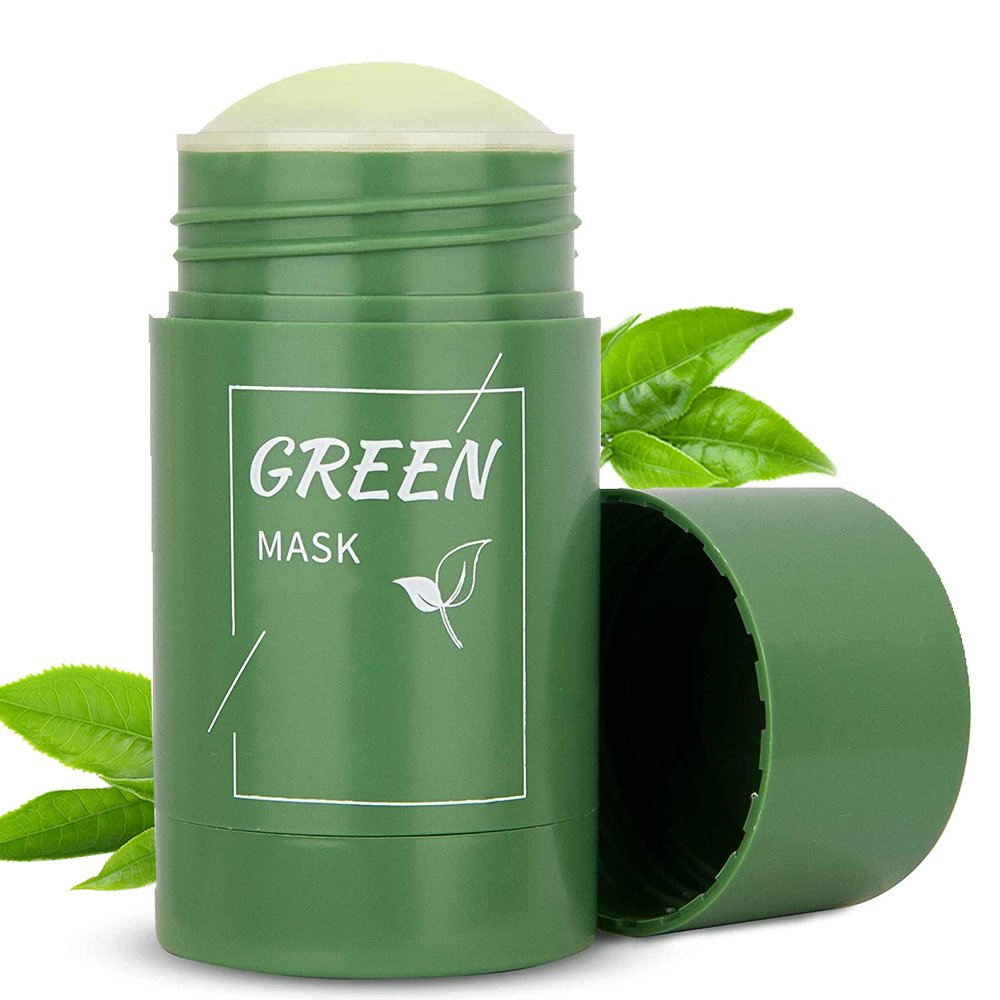 1PC Green Tea Purifying Clay Stick,Deep Cleanse Pore Blackhead Remove, Face Moisturizes Oil Control,Green Tea Cleansing Mask Improve Facial Dullness for All Skin Types