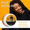 8.8OZ Strong Hold Braiding Gel for Twists, Locs, Cornrows - Tames Frizz, High Shine, No Flake, Easy Edge Control view 4