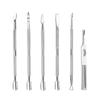 6PCS Cuticle Pusher Set, Stainless Steel Cuticle Remover Kit, Cutter and Trimmer Manicure and Pedicure Tools for Fingernail and Toenails view 1