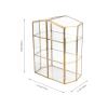 ABOOFAN 1pc Box Glass Cabinet Jewelry Organizer Tray Multi- Layer Desktop Cosmetics Case Desktop Jewelry Makeup Organizer for Drawer Ornament Container Miss Cosmetic Box Metal Storage view 3