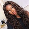 Imeya 13x6 Loose Deep Wave Human Hair Wigs HD Lace Front Wigs Pre Plucked with Baby Hair Ombre Brown Highlight Blonde Wigs for Balck Woman 18 Inch Curly Wigs Brazilian Virgin Hair 150% Density view 3
