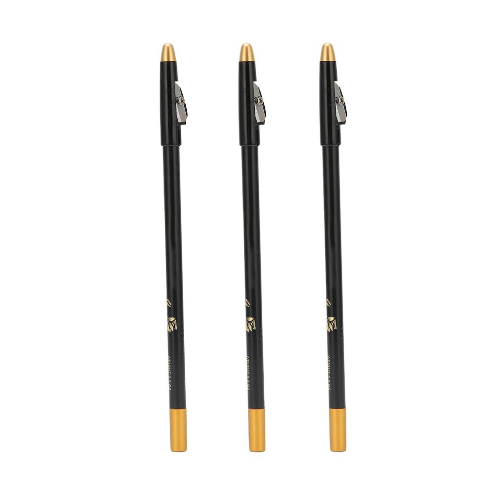 3Pcs Barber Pencil, Beard Pencil Filler Hair Cutting Tracer Grooming Pencil Barber Supplies, Tracing Tool/Guide for Beard, Hairline, Goatee For Styling & Beard Shaping(black)