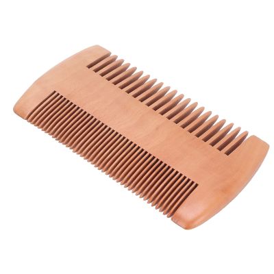 Beard Comb, Wooden Beard Comb Mustache Comb Beard Care Double-sided antistatic comb for daily beard care for a naturally well-groomed beard