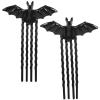 2pcs Party Haircombs Quirky Hairpins Bat Haircombs Women Hair Combs Halloween Haircombs view 1