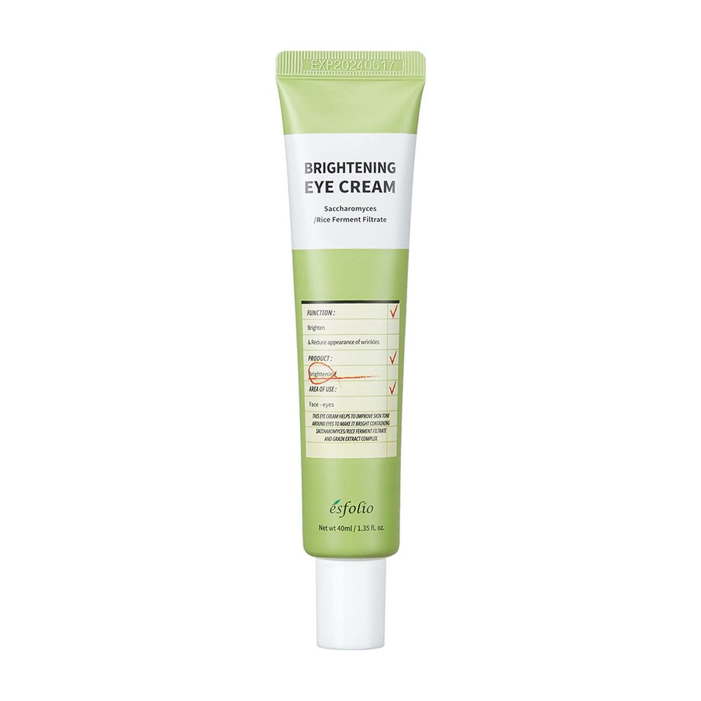Esfolio Made in Korea Radiance Eye Cream  Hydrating & Nourishing Under Eye Care with Collagen, Peptides & Antioxidants for Puffiness, Dark Shadows & Fine Texture  1.35 fl oz / 40ml