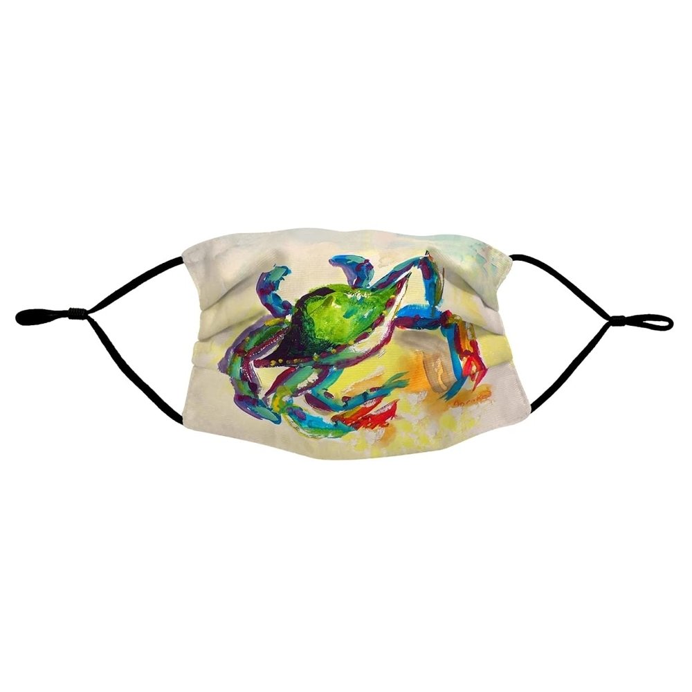 Betsydrake MA267 Teal Crab Face Mask