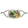 Betsydrake MA267 Teal Crab Face Mask view 1