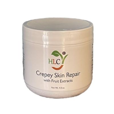Healthy Life Creations Crepey Skin Repair Cream -4oz. Diminish sagging loose wrinkled skin, tighten elasticity and visibly smooth and firm skin.