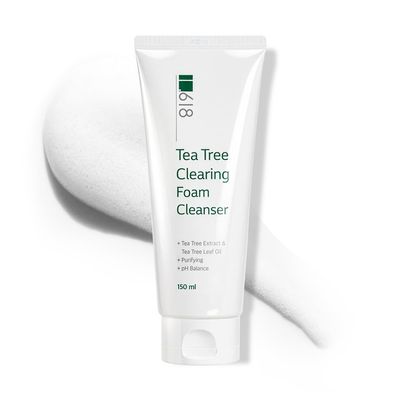 1.618 Korean Foam Face Wash - pH 6.5 Balanced Tea Tree Cleanser  Salicylic Acid & Plant-Based Formula for Blemish-Prone, Oily Skin | 5.07 oz