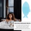 1Pc Fish-Shaped Massage Brush exfoliating Back Scrubber Silicone Shower Scrubber Silicone scrubbers Body Infant Hair Brush Bath Shower Brush Palm Dandruff Removal Baby view 4