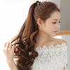 YYDS Fluffy Wavy Ponytail Extension Easy Wear Natural Snythetic Pony Tail Wig (55cm Claw Clip Black) view 3
