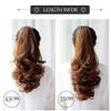 YYDS Fluffy Wavy Ponytail Extension Easy Wear Natural Snythetic Pony Tail Wig (55cm Claw Clip Black) view 4