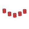 100PCS Braiding Beads Metal Cuffs,New Colorful Dreadlocks Beads Hair Braid Rings Clips Dread Locks, Rings Cuff Hair Decoration Braiding Filigree Tube Hair Jewelry (red) view 2