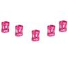 100PCS Braiding Beads Metal Cuffs,New Colorful Dreadlocks Beads Hair Braid Rings Clips Dread Locks, Rings Cuff Hair Decoration Braiding Filigree Tube Hair Jewelry (rose red) view 2