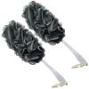 2PACK Charcoal Fiber Exfoliating Loofah luffa loofa Bath Back Brush On a Stick - Long Handle with Radian is Ergonomic for Men and Women - Shower Sponge Body Back Scrubber view 1