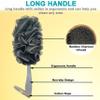 2PACK Charcoal Fiber Exfoliating Loofah luffa loofa Bath Back Brush On a Stick - Long Handle with Radian is Ergonomic for Men and Women - Shower Sponge Body Back Scrubber view 3