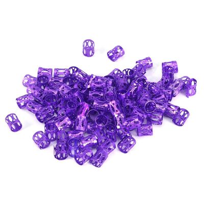 100PCS Braiding Beads Metal Cuffs,New Colorful Dreadlocks Beads Hair Braid Rings Clips Dread Locks, Rings Cuff Hair Decoration Braiding Filigree Tube Hair Jewelry ()