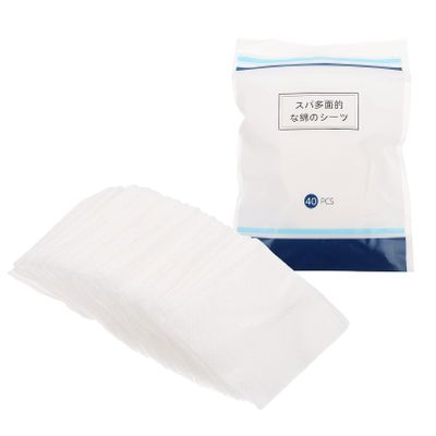 8pcs Cotton Pad Facial Washing Pads Thin Makeup Removal Pads Makeup Cleaning Mat Mini Powder Puff Facial Make up Non-Woven Fabric Beauty Towel White Miss