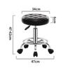 QPZK Adjustable Height Swivel Stool Round Rolling Stool with Wheels and Wider Round Seat, Office Stool Drafting Shop Stools Chair for Medical Salon SPA Esthetician Studi White view 2