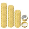 15ml Gold Aluminum Tin Jar with Screw Lid 1/2 oz Containers with Lids 1/2-Ounce Metal Steel Tin Cosmetic Sample Containers for Lip Balm DIY Salve Spice Candies Crafts, Pack of 24 view 2
