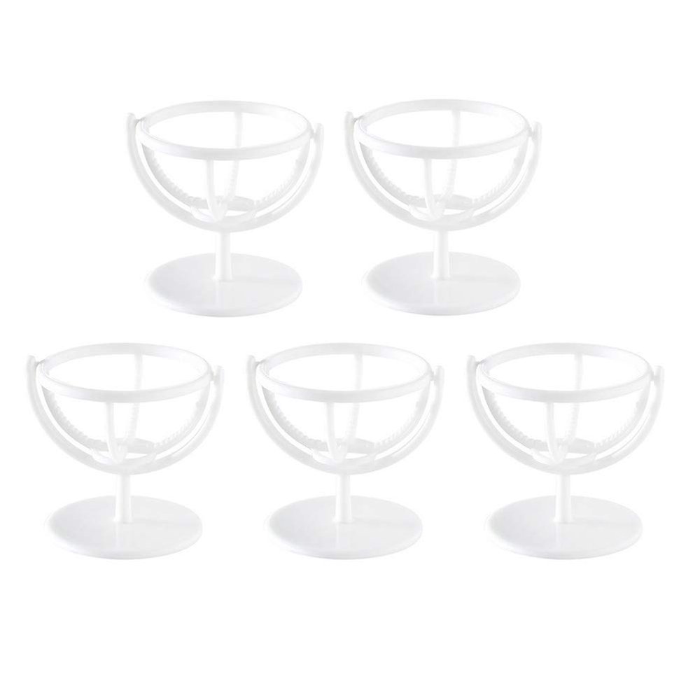 5pcs Wall Bracket Powder Puff Shelf Sponge Holder Rotatable Powder Puff Stand Powder Puff Stand Holder Makeup Sponge Storage Shelf Kickstand Whiting Sponge To Rotate