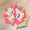 Easter Rabbit Pinwheel Hair Bow (White or Pink) view 4