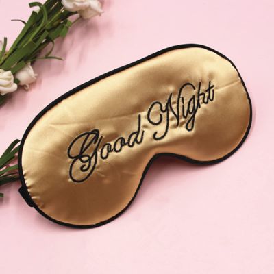 Sleep Cover Silk Soft Plush Eye Cover, Adjustable Strap Sleeping Eye Blinder Night Eyeshade Cover for Sweet Sleep Travel Nap Dry Puffy Eye Relax 1PCS Golden