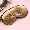 Sleep Cover Silk Soft Plush Eye Cover, Adjustable Strap Sleeping Eye Blinder Night Eyeshade Cover for Sweet Sleep Travel Nap Dry Puffy Eye Relax 1PCS Golden view 1