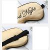 Sleep Cover Silk Soft Plush Eye Cover, Adjustable Strap Sleeping Eye Blinder Night Eyeshade Cover for Sweet Sleep Travel Nap Dry Puffy Eye Relax 1PCS Golden view 4