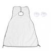 Beard Shaving Apron Man Waterproof Hair Shave Catcher Bathroom Beard Trimming Apron with Suction Cups White 120x80cm view 1