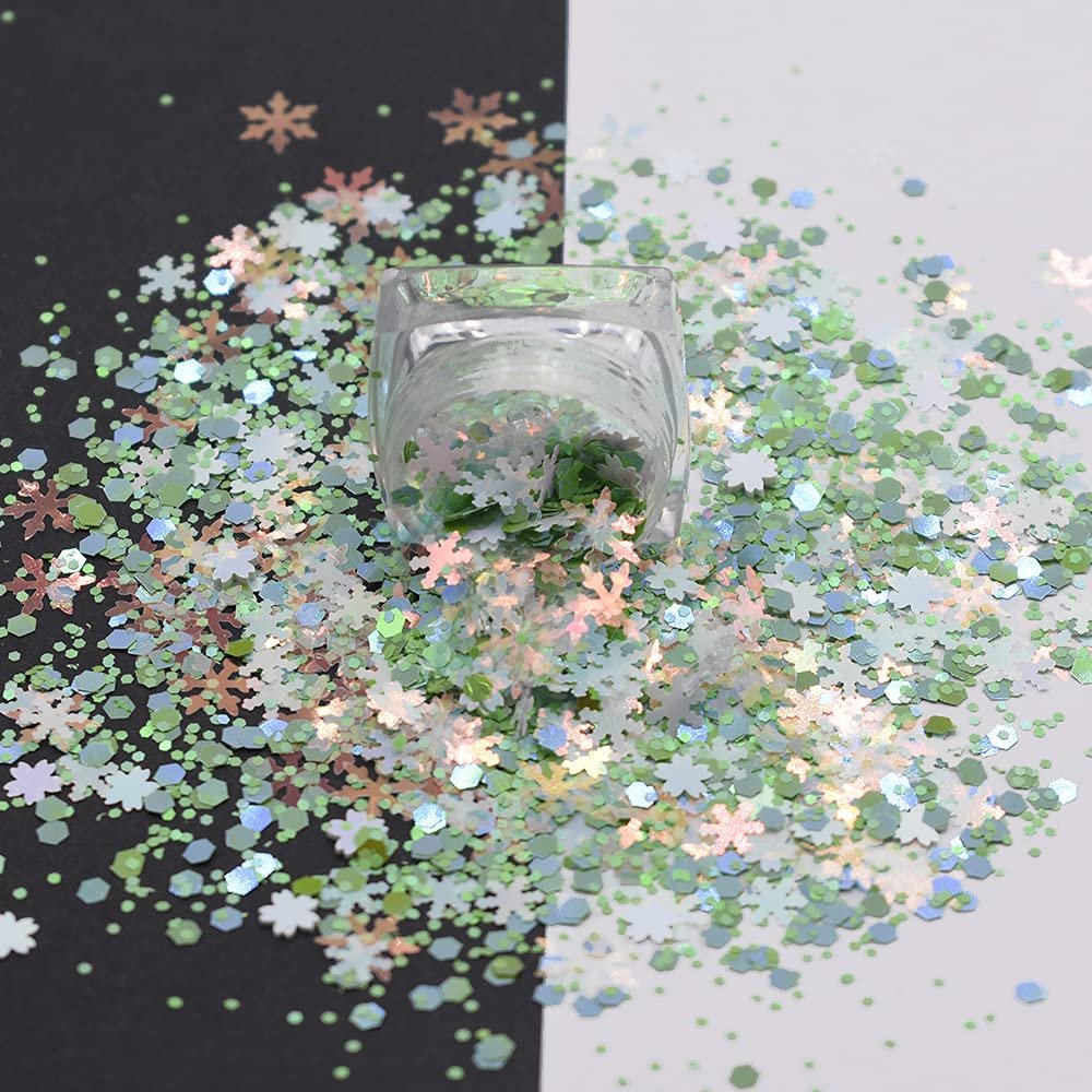 10 Grams/Pack - Christmas Holiday Mixes Series Glitter - Festival Rave Beauty Makeup Face Body Nail Art Tumbler Decoration XM10