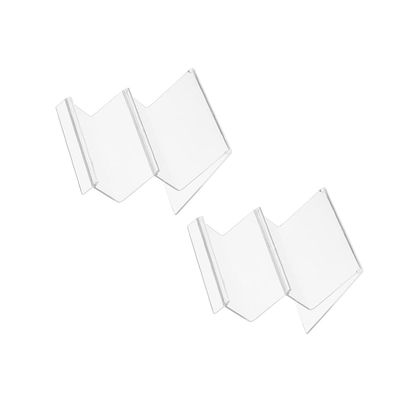 2pcs Display Stand Clear Wallet Shelf Wallet Purses Tabletop Storage Rack Cellphone Purse Clear Purses Display Shelf Wallet Display Holders Accessories Acrylic Desktop
