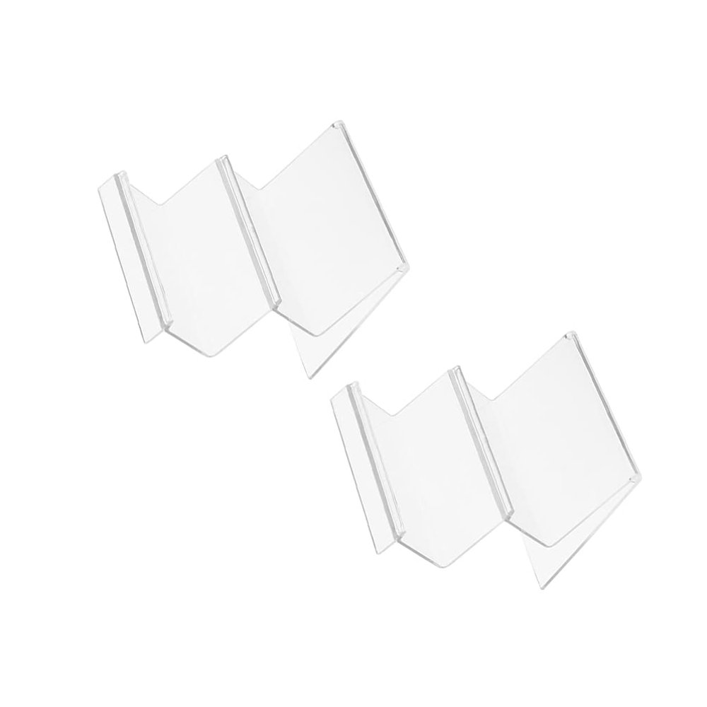 2pcs Display Stand Clear Wallet Shelf Wallet Purses Tabletop Storage Rack Cellphone Purse Clear Purses Display Shelf Wallet Display Holders Accessories Acrylic Desktop