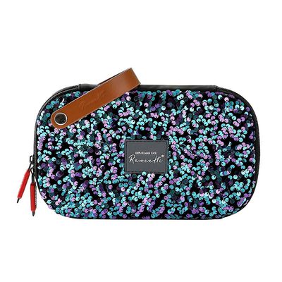 RemeeHi Hair Extensions Travel Bag Storage Case,Hair Wig Hair Tools Hairdressing Bag, Hair Stylist Cosmetic Organizer with Accessory Pockets Small G112