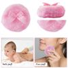AKOAK 2 Pieces Large Fluffy Powder Puff, 4 "Super Soft Washable Reusable Fluffy Velvet Face Beauty Sponge, Ladies Only, with Bow, for Face and Body, Infants and Adults - Pink view 3