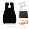 Beard Bib Beard Apron, Beard Bib Hair Catcher for Shaving & Trimming, Beard Trimming Catcher Bib for Men,7 Piece Bib Kit with Beard Cape Grooming Cloth, 4 Suction Cups, Beard Comb, Storage Bag (Black) view 2