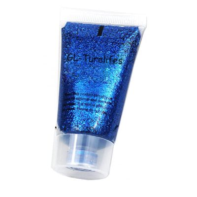 GL-Turelifes 30ml Sequins Chunky Glitter Liquid Eyeshadow Gel Festival Cosmetic Face Hair Nails Makeup Long Lasting Sparkling Easy to Apply, Easy to Remove (#05 Peacock Blue)