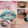 GL-Turelifes 30ml Sequins Chunky Glitter Liquid Eyeshadow Gel Festival Cosmetic Face Hair Nails Makeup Long Lasting Sparkling Easy to Apply, Easy to Remove (#05 Peacock Blue) view 2
